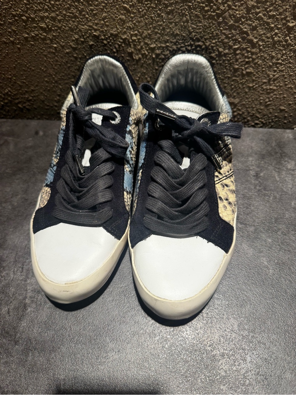 Zadig & Voltaire Black, White & Blue Low-Top Sneakers